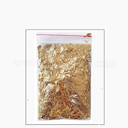 Folie Chip Flocke, für Kunstharzhandwerk, Nail-Art, Malerei, Vergoldungsdekorationszubehör, golden, Tasche: 100x50 mm