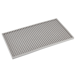 Tapis de table antidérapant en pvc, tapis de séchage à vaisselle, rectangle, grises , 346x199x9mm