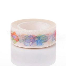 Bowknot bricolage scrapbook rubans de papier décoratifs, ruban adhésif, colorées, 15mm, 10m/rouleau