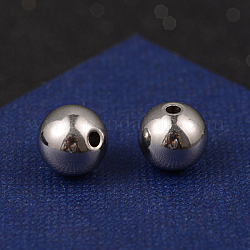Rotonde 304 perle in acciaio inox, colore acciaio inossidabile, 10x9mm, Foro: 2 mm