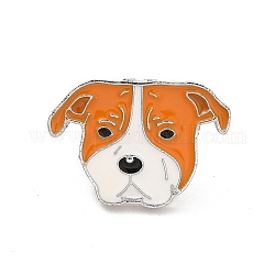Pasador de perro esmaltado con embragues de mariposa de latón, insignia de aleación para ropa de mochila, American Staffordshire Terrier, 18x26x10mm