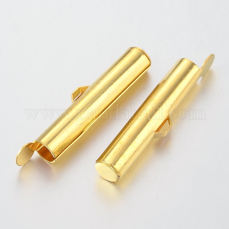 Wholesale Brass Slide On End Clasp Tubes