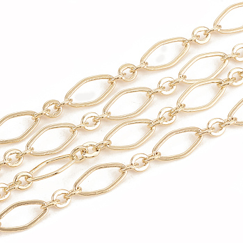 Brass Chains, Soldered, Real 18K Gold Plated, 9x4.5x0.4mm