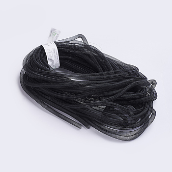 Cable de hilo de plástico neto, negro, 4mm, 50 yardas / paquete (150 pies / paquete)