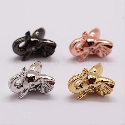 Латунные микро проложить кубического циркония бусы ZIRC-K057-03-NR-1