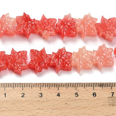 Резные бусины из синтетического коралла&nbsp;BSHE-H114-02F-1