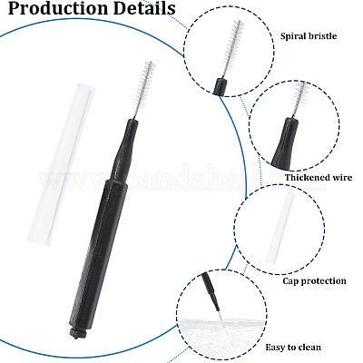 30 шт. 3-х цветные пластиковые щетки для чистки&nbsp;AJEW-CN0003-99-1
