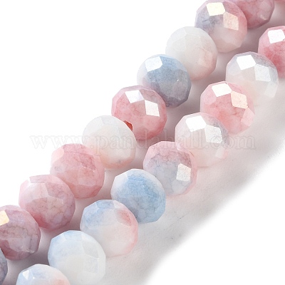 Стеклянные бусины с гальваническим покрытием  LAMP-S068-02I-1