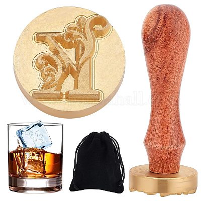 Shop CRASPIRE Ice Mould Initial K Ice Cube Stamp Ice Branding Stamp with  Removable Brass Head & Wood Handle Ice Stamp for Ice Cubes Cocktail Whiskey  Mojito Drinks Bar Making DIY Crafting