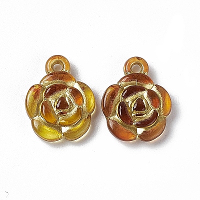 Pendentifs acryliques en métal doré&nbsp;OACR-H019-13-1