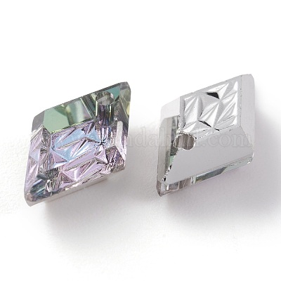 Подвески из тисненого стекла со стразами&nbsp;GLAA-J101-04A-001VL-1