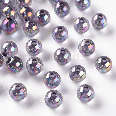 Прозрачные акриловые бусины MACR-S370-B8mm-769-1