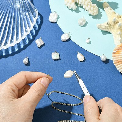 10 шт. подвески из натурального барочного жемчуга Кеши в 10 стилях&nbsp;KK-CJ0003-62-1