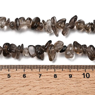 Природные дымчатый кварц чипов бисером нити&nbsp;F037-1