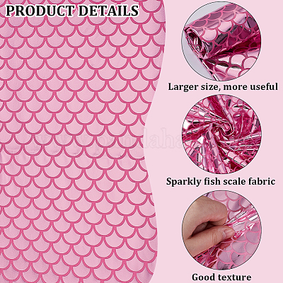 Полиэстеровая ткань с рыбьей чешуей&nbsp;DIY-WH20063-038B-1