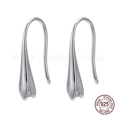 Wholesale Rhodium Plated 925 Sterling Silver Earring Hooks 