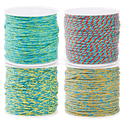 4 рулон хлопчатобумажной нитки для плетения 4 цветов&nbsp;OCOR-TA0002-76-1