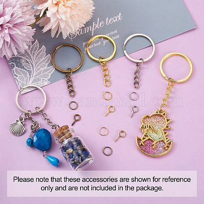 Portachiavi In Acrilico 128 Pezzi - Con Anelli E Nappe Per Fai Da Te - Foto 8