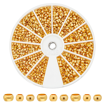 Зажимные бусины из латуни&nbsp;KK-PH0035-29G-1