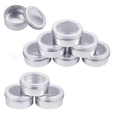 Aluminum Tin Cans, 10 Pcs(50ml) Metal Round Tins Small Tin Screw