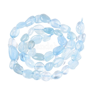 Природные Аквамарин бисер нитей&nbsp;G-R445-8x10-36-1
