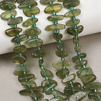 Естественный зеленый апатит бисер пряди&nbsp;G-K393-B04-1