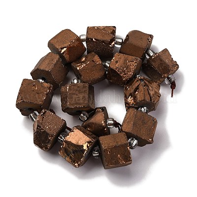 Гальванические природный кварц бисер пряди G-G767-02-15-1