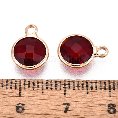 Латунь стекло подвески золотой тон&nbsp;GLAA-ZX008-24H-G-1