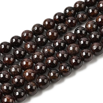 Гранат бисер пряди круглые&nbsp;G-O081-01-6mm-1