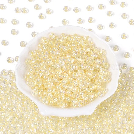 Внутри цветные прозрачные стеклянные бусины&nbsp;SEED-T009-01H-1