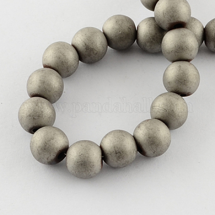 Chapelets de perles en hématite synthétique sans magnétiques G-Q933-6mm-06-1