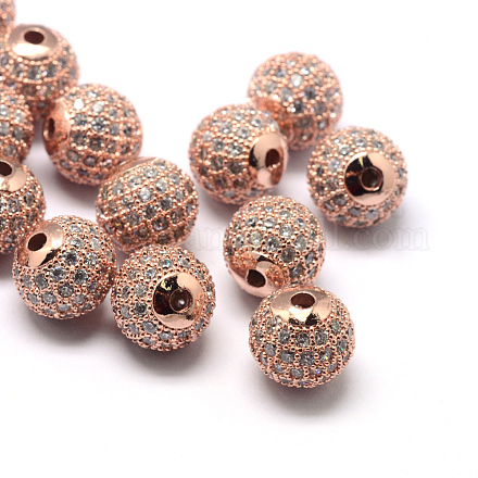 Perles de zircone cubique de placage de rack en laiton ZIRC-S001-10mm-A03-1