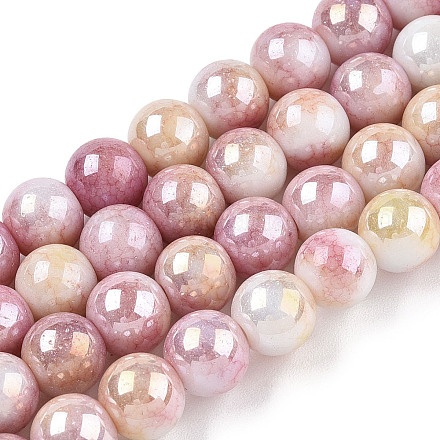Fili di perle di vertro placcato GLAA-C023-01I-1