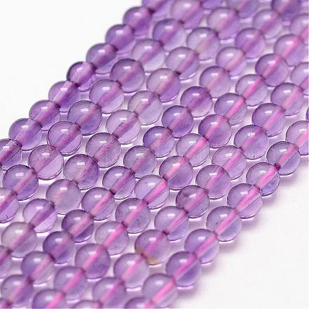 Chapelets de perles en améthyste naturelle G-N0215-01-3mm-1