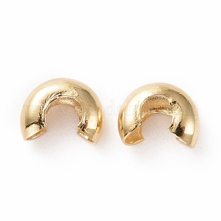 Brass Crimp Bead Covers FIND-A012-02G-1
