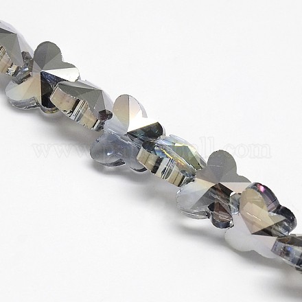 Electroplate Crystal Glass Butterfly Beads Strands EGLA-F041-C01-1