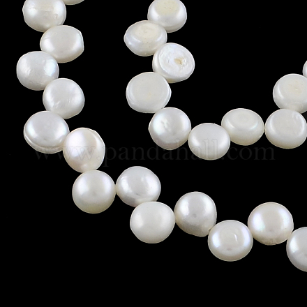 Hebras de perlas de agua dulce cultivadas naturales PEAR-R013-14-1
