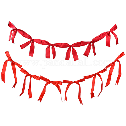 2 стиль баннеры с бантом из ткани AJEW-SP0002-70A-1