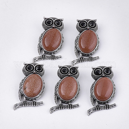 Synthetic Goldstone Brooches/Pendants G-S353-05E-1