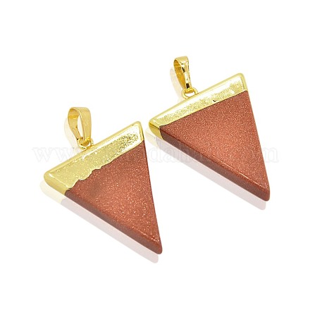Synthetic Goldstone Triangle Pendants G-N0055-02-1