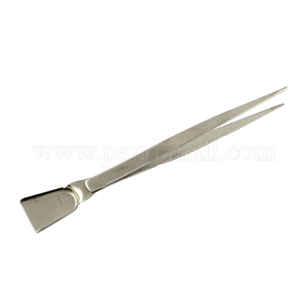 Jewelry Bead Making Tools 304 Stainless Steel Beading Tweezers and Scoops/Shovels for Rhinestone X-TOOL-R021A-1