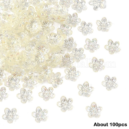 15 g transparente Perlenkappen aus Acryl TACR-YW0003-07E-1