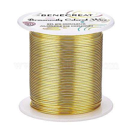 丸銅線  ワイヤーラップジュエリー作り用  ライトゴールド  18ゲージ  1mm  約98.42フィート（30m）/ロール CWIR-BC0006-02C-LG-1