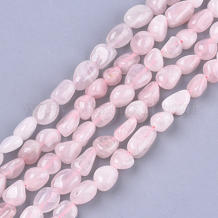 Granos naturales de abalorios de cuarzo rosa G-T105-32-1