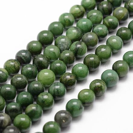Natürliche afrikanische Jade Perlen Stränge G-D840-53-6mm-A-1