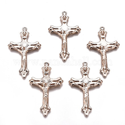 Alliage crucifix pendentifs croix PALLOY-E400-06LG-AAA-1
