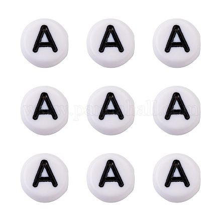 Perles acryliques de lettres OACR-CW0001-001-1