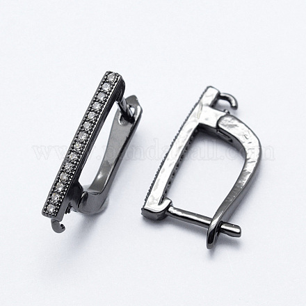 Латунные серьги-кольца с застежкой сзади KK-P140-02B-1