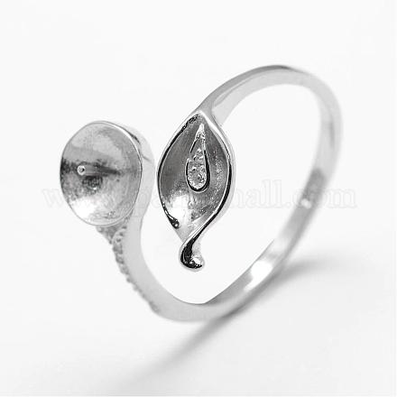 925 Sterling Silver Cuff Rings STER-F027-19P-1