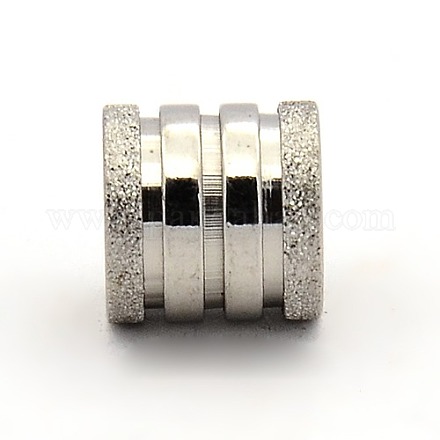 Stainless Steel Textured Beads STAS-M003-02P-1